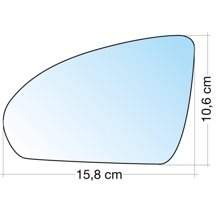 SPECCHIO C/PIASTRA SX CROM. ASF. SMART FORTWO 07