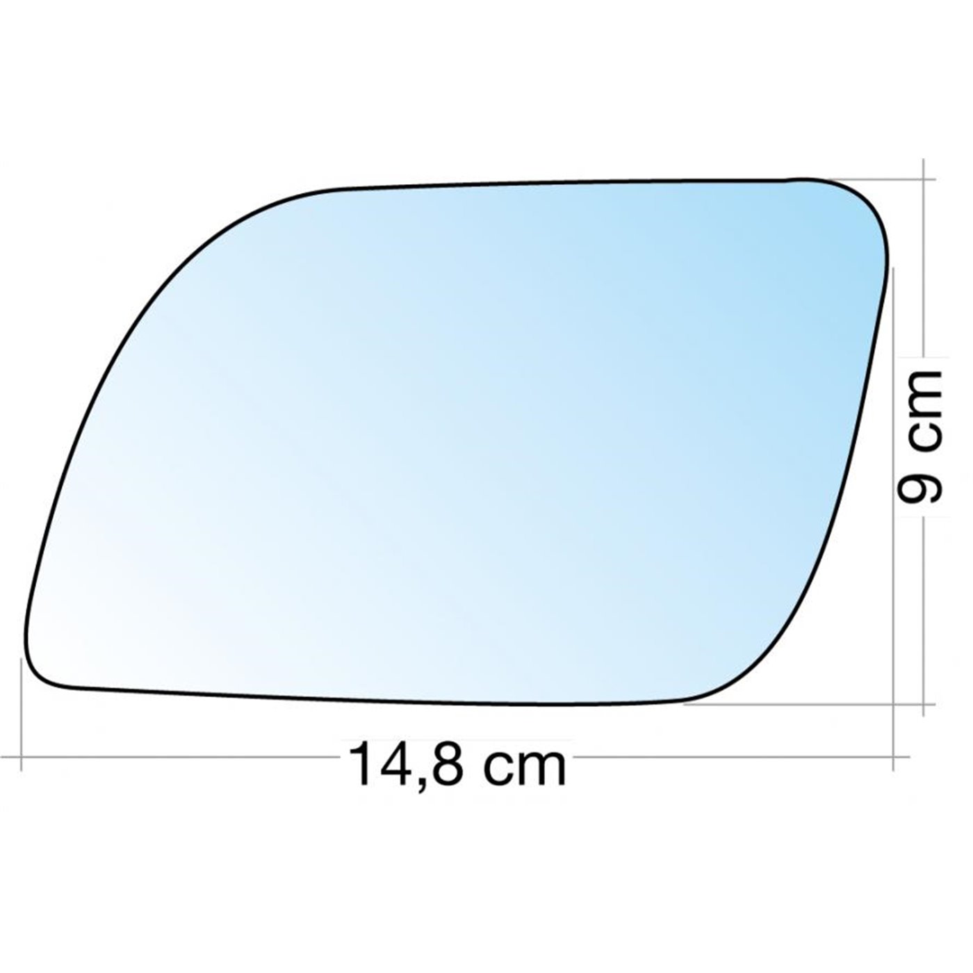 SPECCHIO C/PIASTRA SX CROM. ASF. TERM. VW POLO 0205