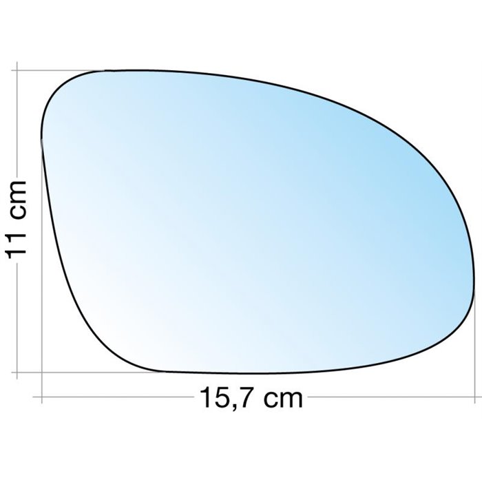 SPECCHIO C/PIASTRA DX CROM. ASF. TERM. SKODA YETI-VW GOLF V 04, GOLF PLUS 05, JETTA 05, PASSAT/SHARAN 0410