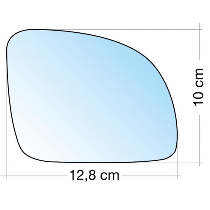 SPECCHIO C/PIASTRA DX CROM. CURVO VW NEW BEETLE 9901