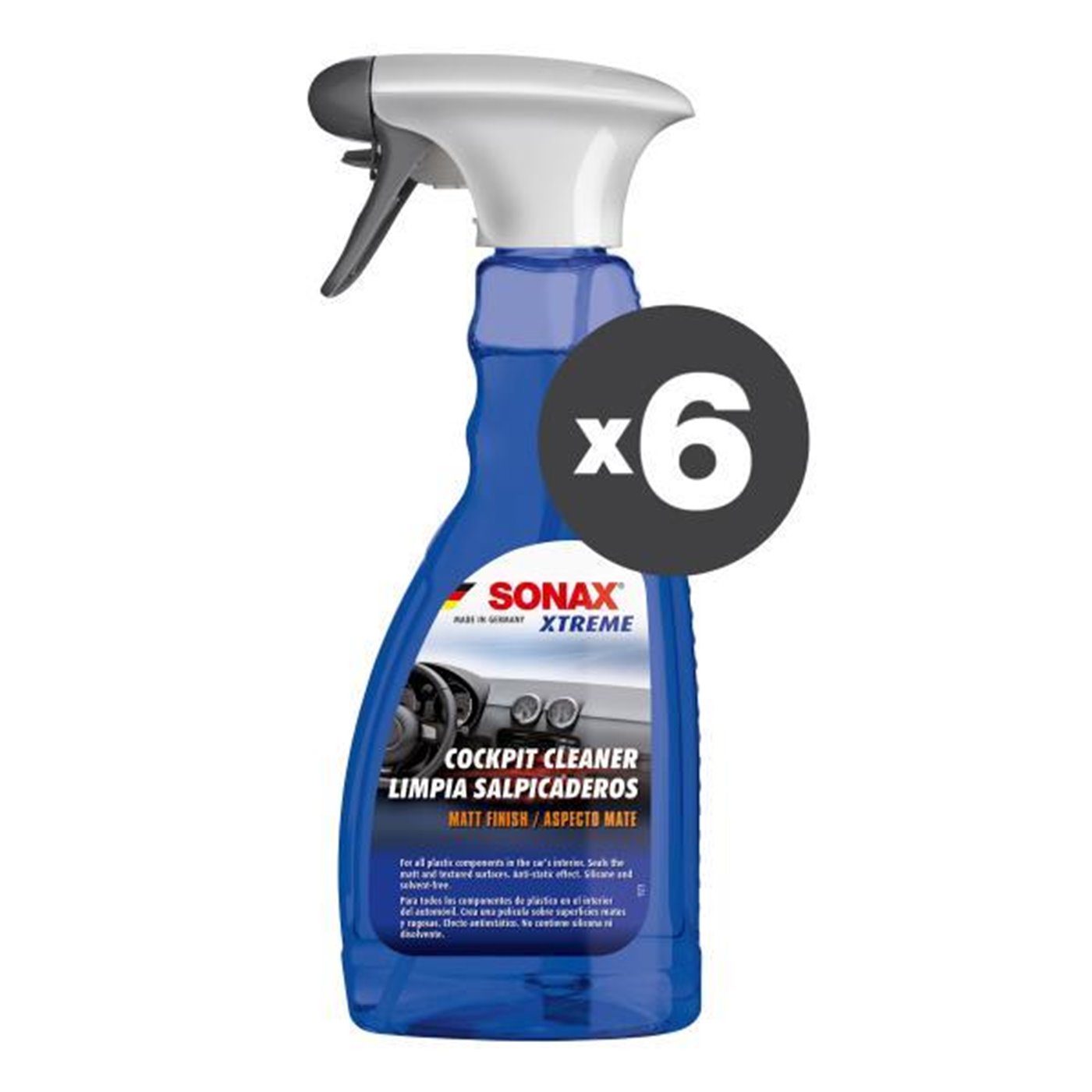 Conf. 6 pz Xtreme Detergente cruscotti effetto opaco 500 mL