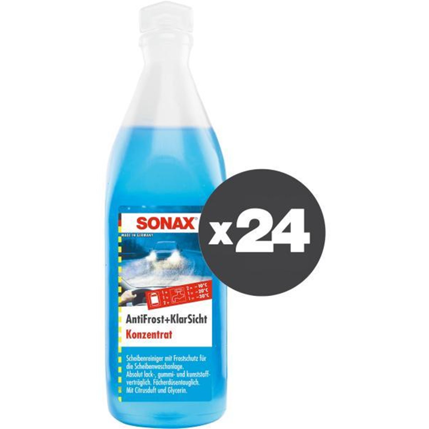 Conf. 24 pz Detergente antigelo per lavavetri concentrato 250 mL