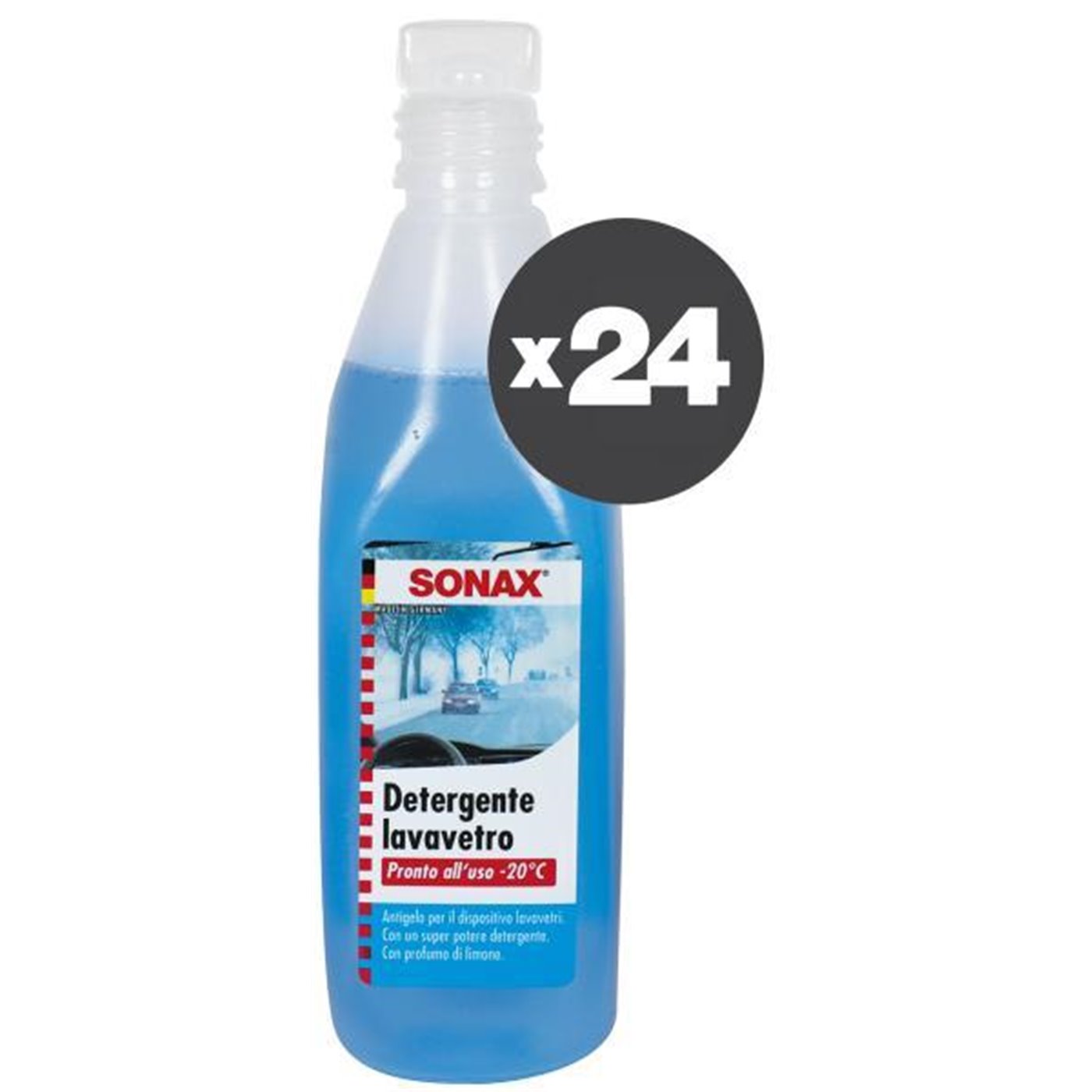 Conf. 24 pz Detergente antigelo per lavavetri pronto all'uso -20° 250 mL