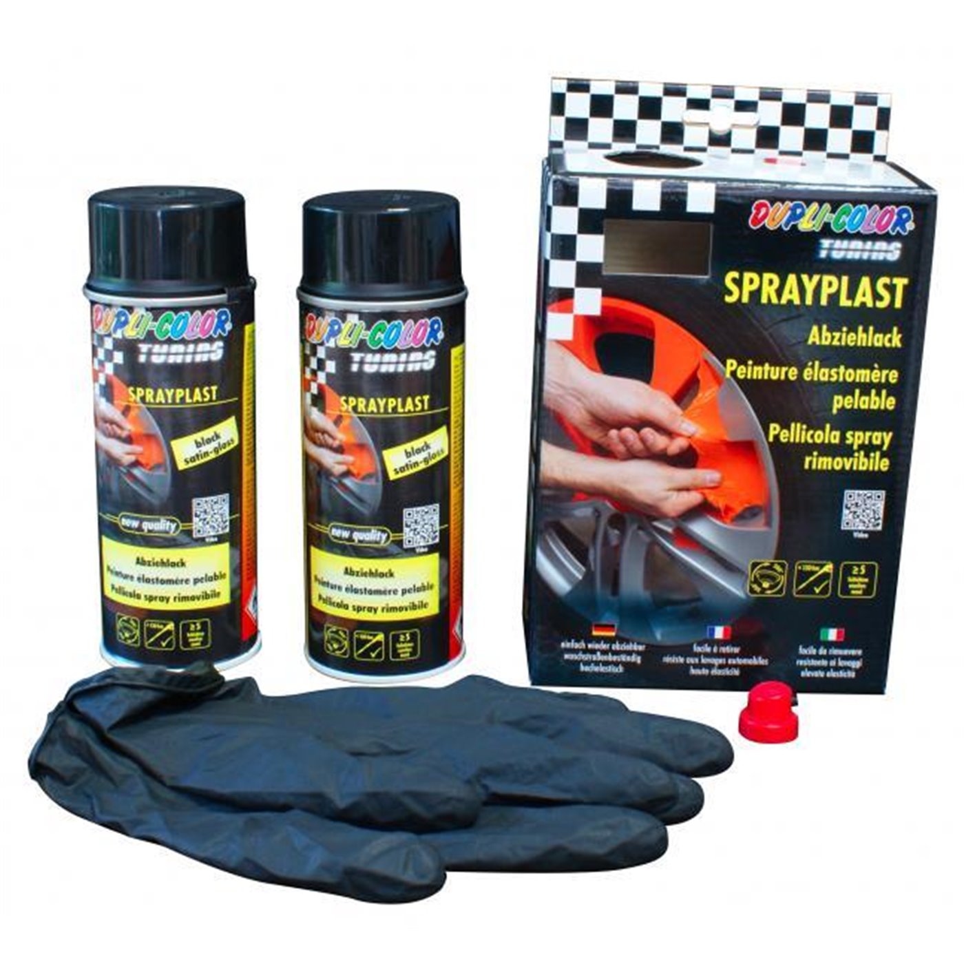 Vernice rimovibile SprayPlast nero semilucido 2x400 mL