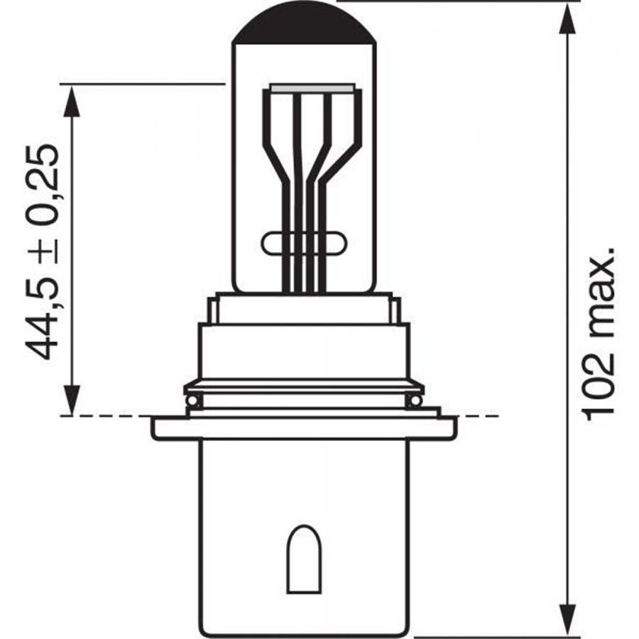 Lampadina 12V 60/45W HB1