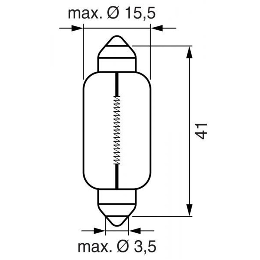 Lampadina Pure Light 12V 21W C21W