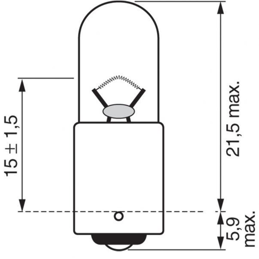 Lampadina Trucklight 24V 4W T4W