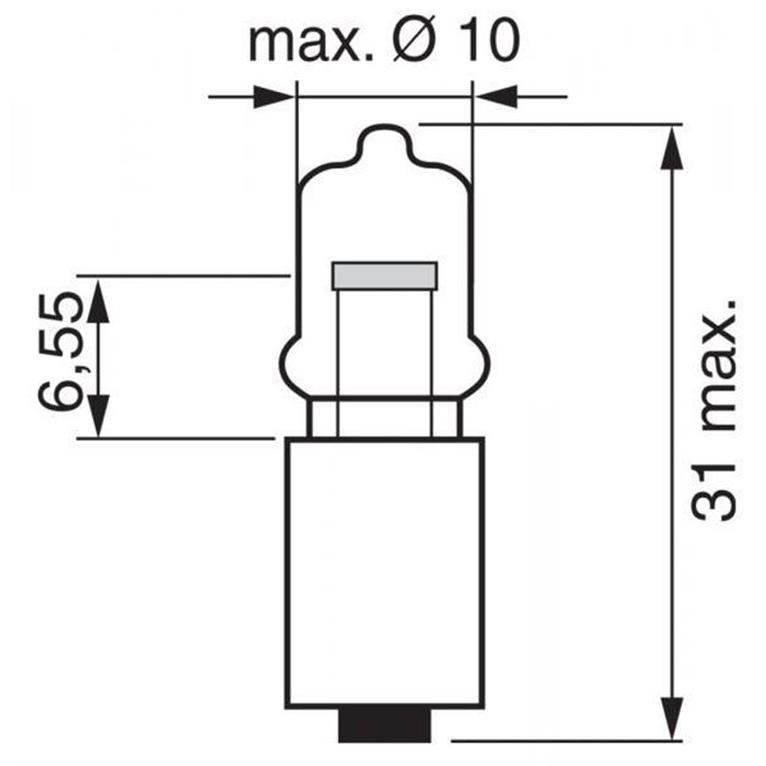 Lampadina 6V 2,4W HS3