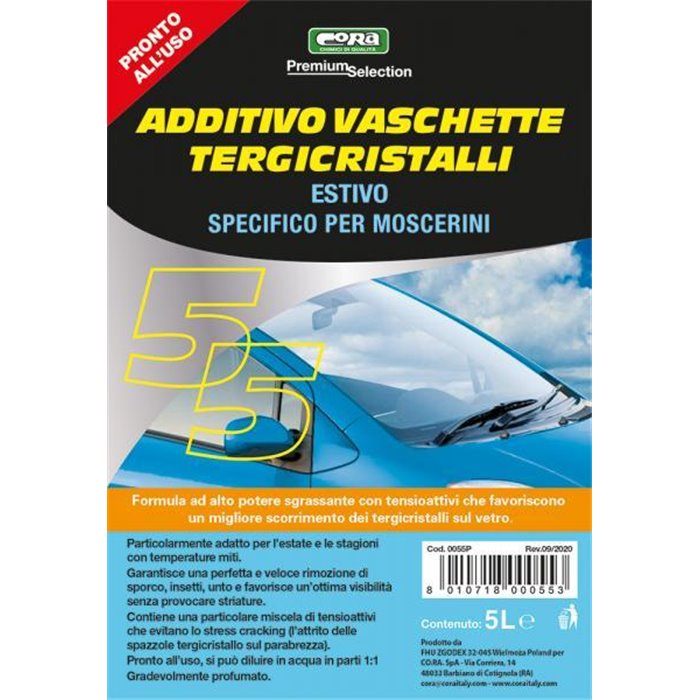 Additivo vaschette tergicristalli estivo specifico per moscerini 5 L