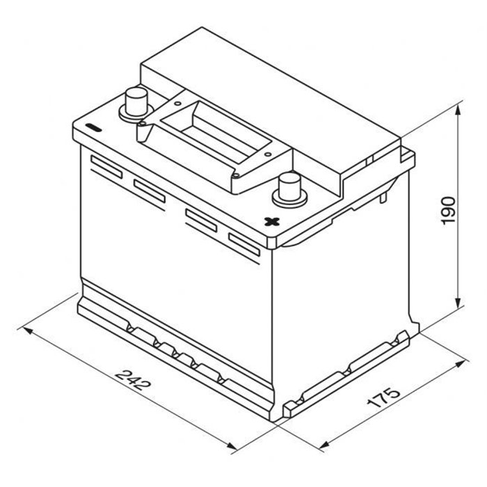 Batteria auto S3 56 Ah