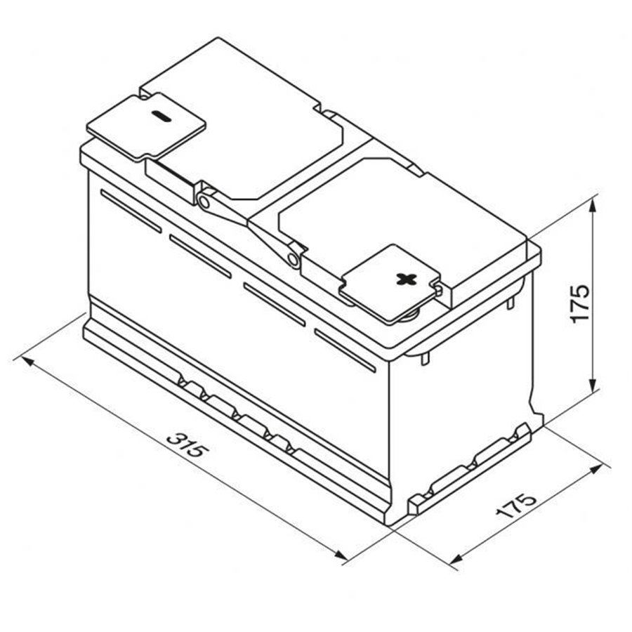 Batteria auto S4 80 Ah