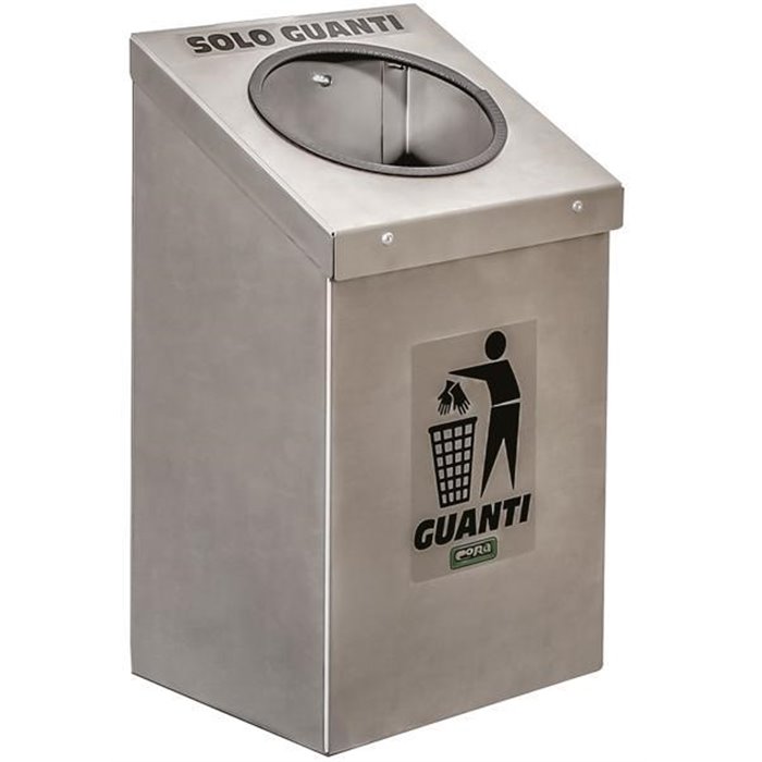 Cestino inox per guanti monouso lungo