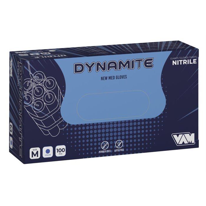 Box 100 guanti Dynamite nitrile nero taglia L