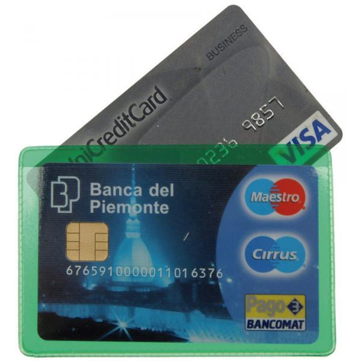 Porta cards in pvc 2 scomparti