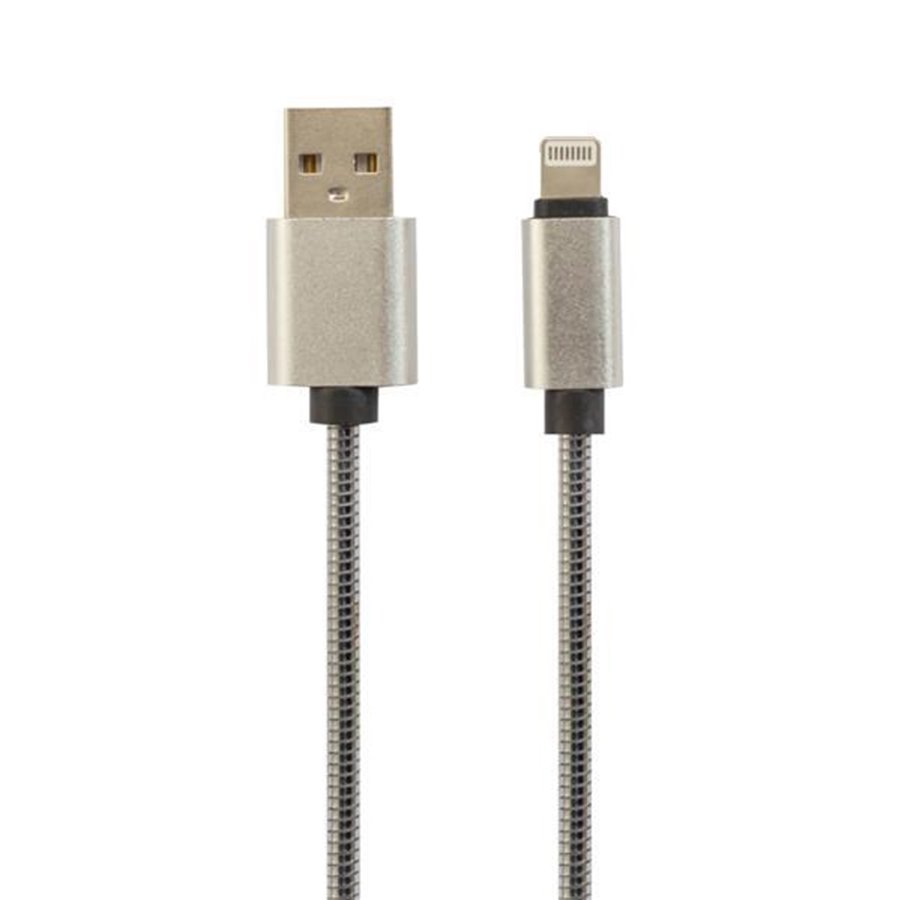 Conf. 10 pz Cavo usb/Lightning gray metallo 1 m