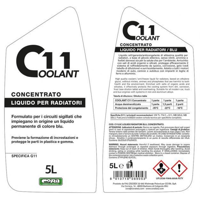 Coolant 11 blu concentrato 5 L