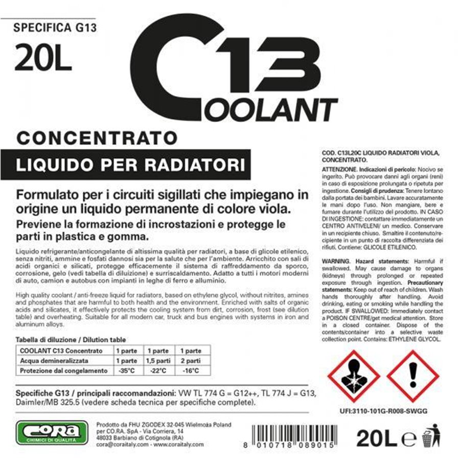 Coolant 13 viola concentrato 20 L