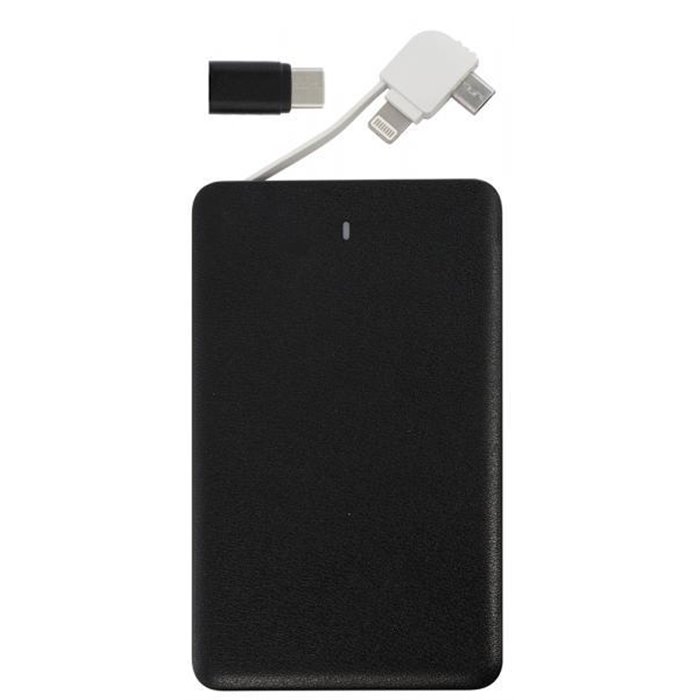 Conf. 5 pz powerbank 5000 mAh 3in1 nero