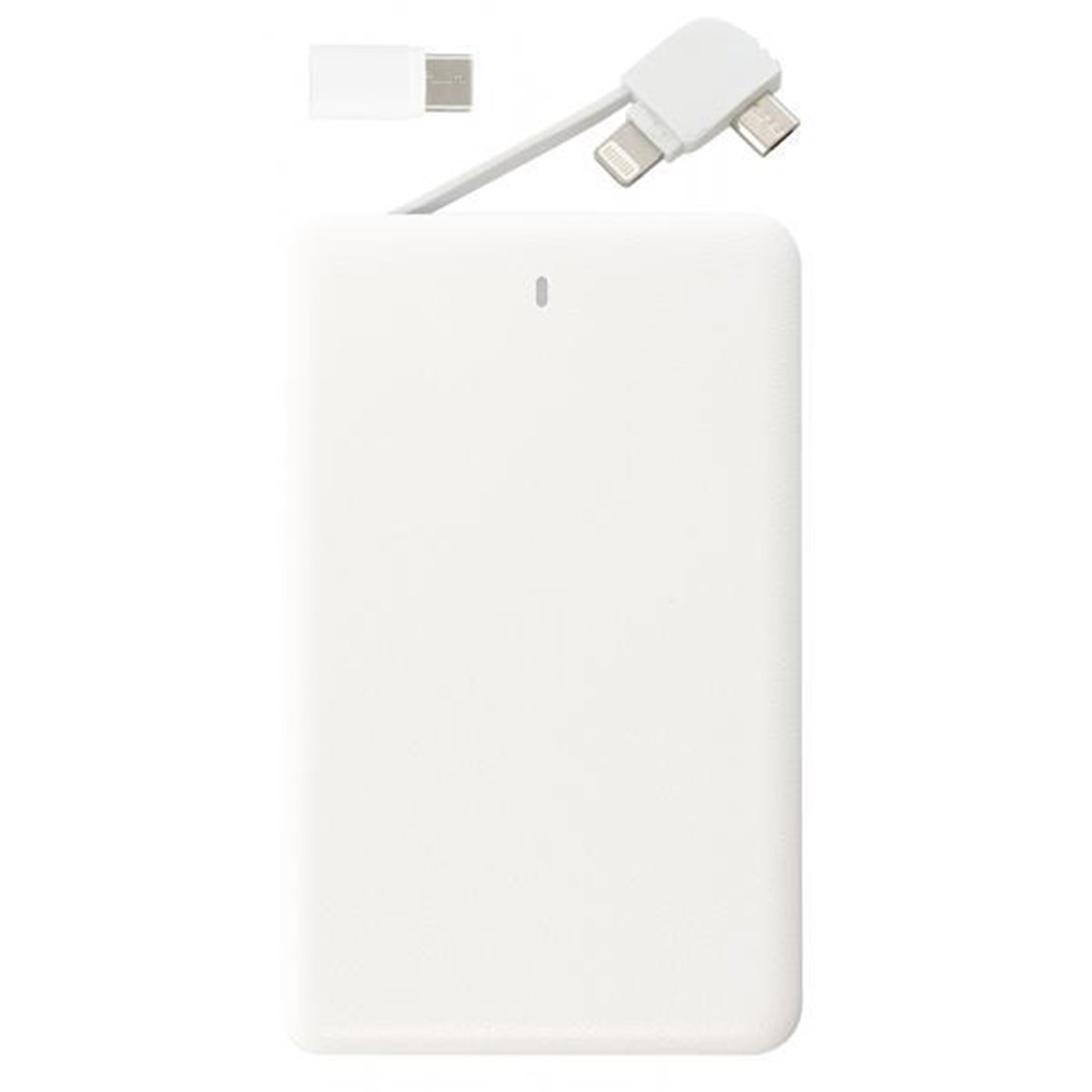 Conf. 5 pz powerbank 5000 mAh 3in1 bianco