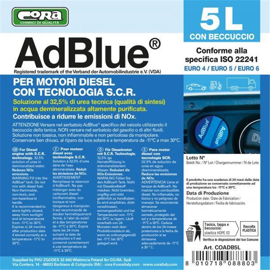 AdBlue tanica 5 l con beccuccio