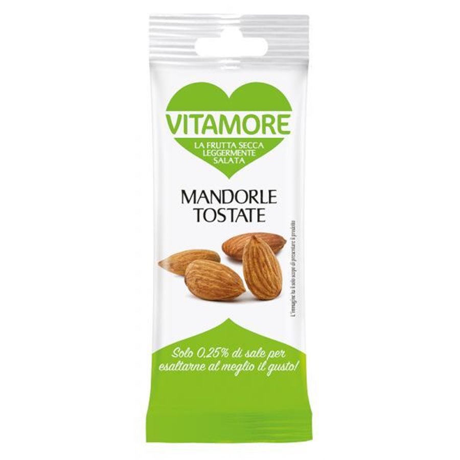 Conf. 12 buste Vitamore mandorle tostate 25 g