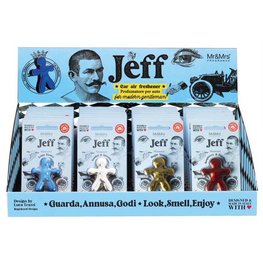 Espositore 32 pz deo Jeff cromati assortiti