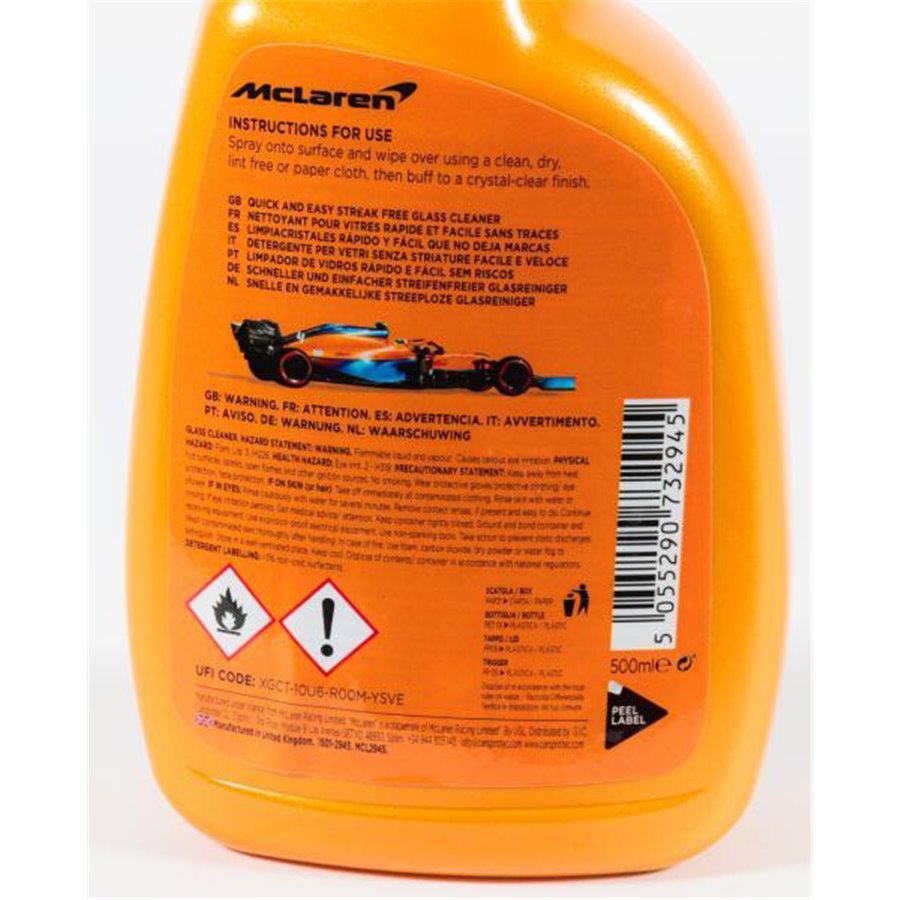 Conf. 6 pz Glass Cleaner detergente vetri 500 mL