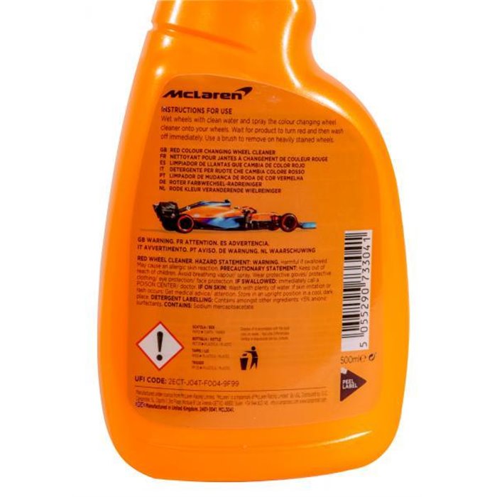 Conf. 6 pz Red Wheel Cleaner detergente ruote 500 mL