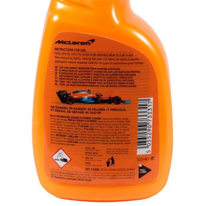 Conf. 6 pz Bug & Tar Remover rimuovi insetti e catrame 500 mL