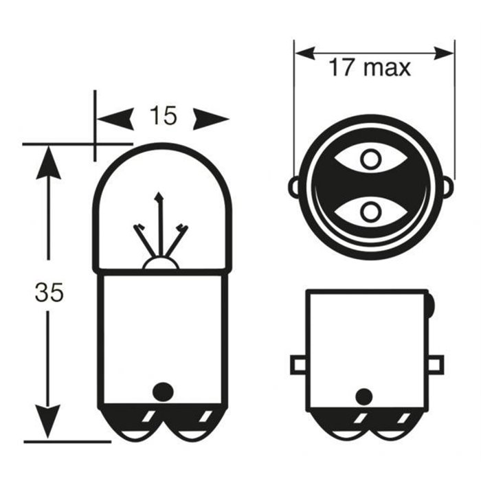 Lampadina 6V 5W R5W