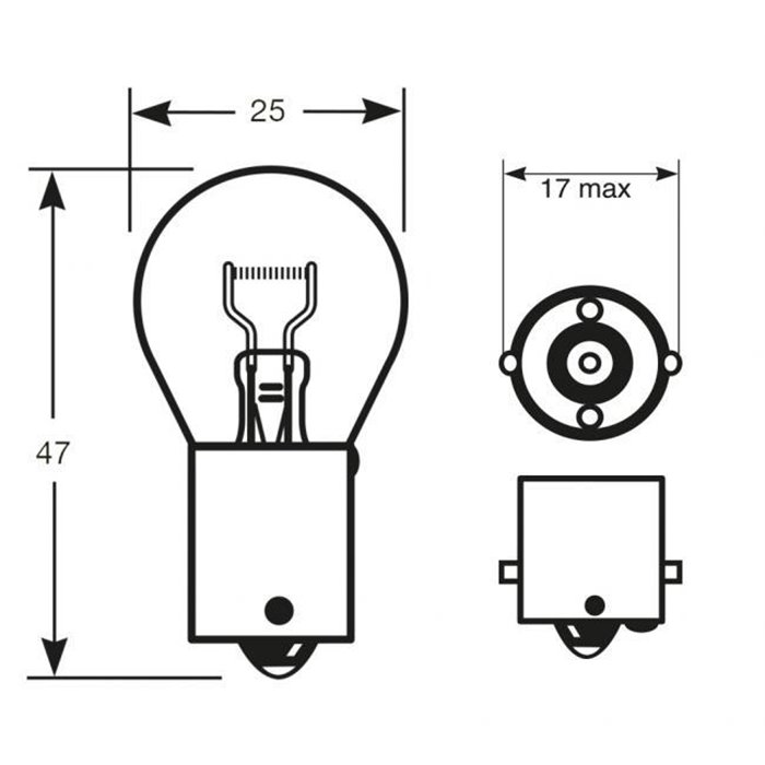 Lampadina 24V 21W P21W