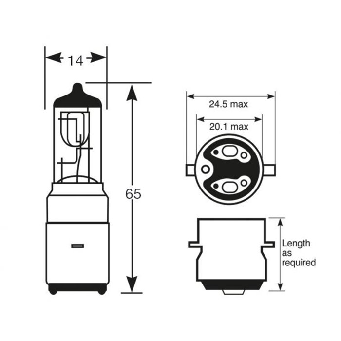 Lampadina 12V 35/35W S2