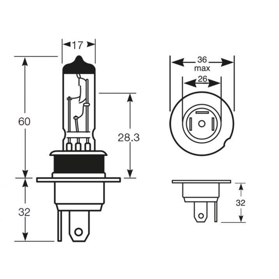 Lampadina 12V 60/55W