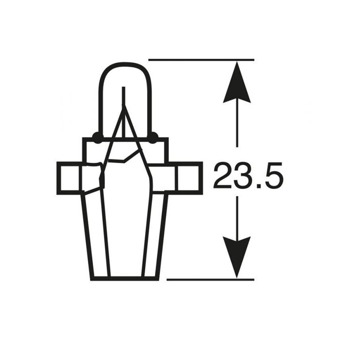 Lampadina 12V 1.2W zoccolo marrone