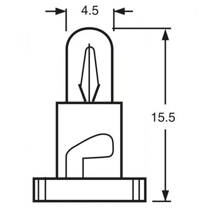 Lampadina 14V 1.4W zoccolo nero