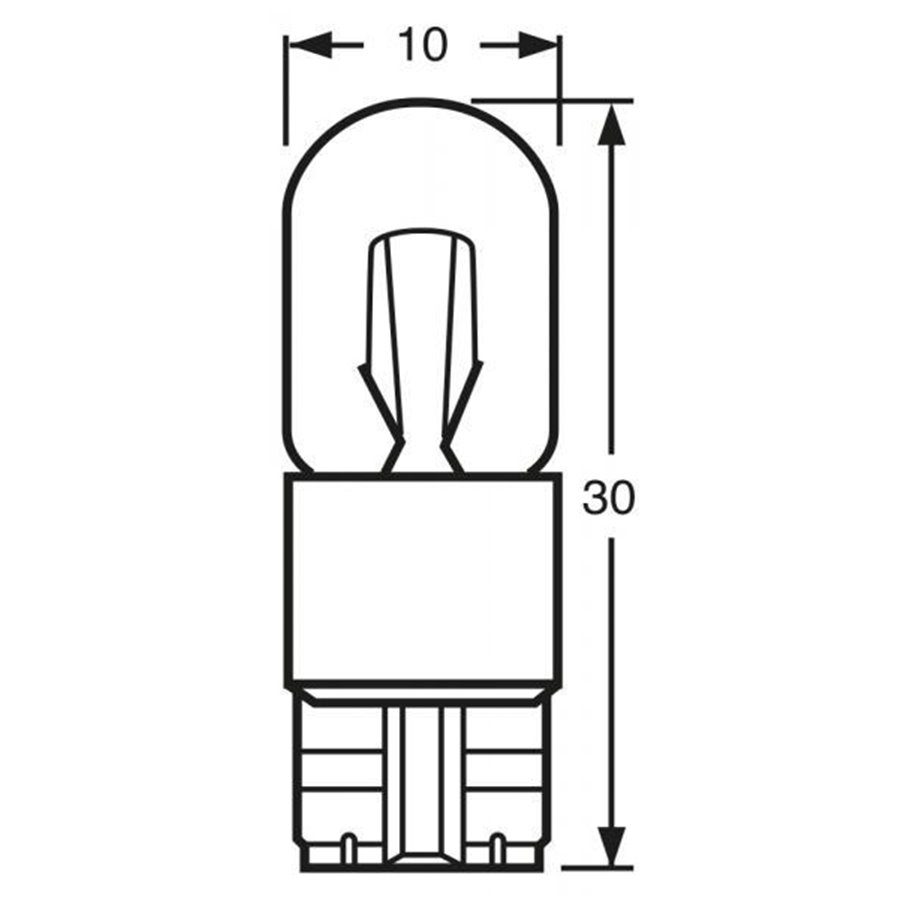 Lampadina 12V 2W zoccolo bianco