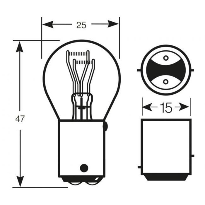 Lampadina 24V 21/5W P21/4W