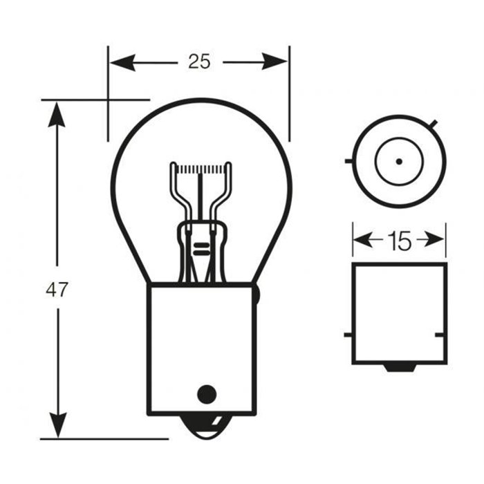 Lampadina 12V 21W bianca