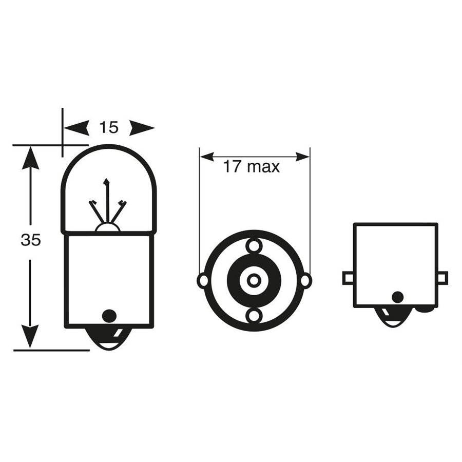 Lampadina 12V 10W RY10W gialla