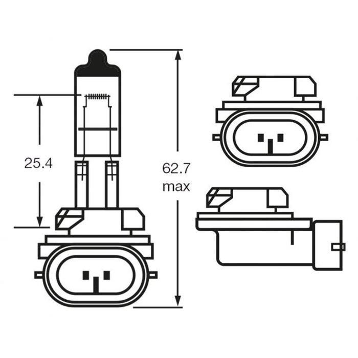 Lampadina 12V 27W H27W/2