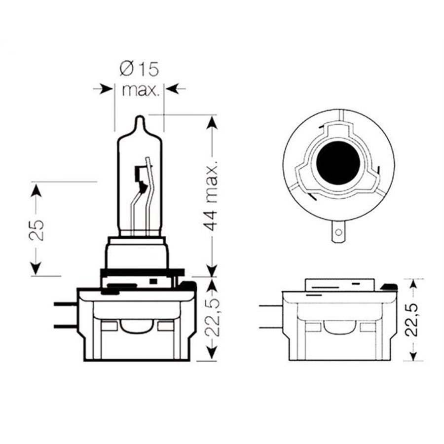 Lampadina 12V 65W H9B