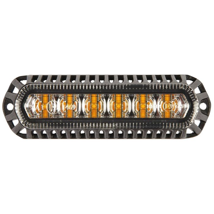 Luce strobo a led arancio omologata 12/24V