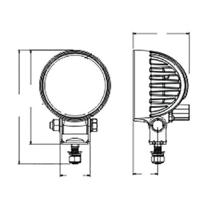 Faro da lavoro rotondo a led 12-24V