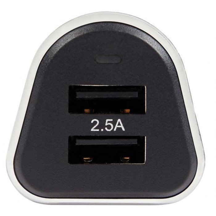 Carica batterie da auto con 2 porte USB 2.5A