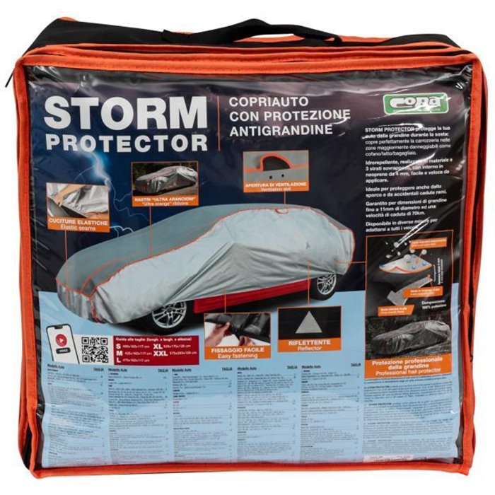 Copriauto antigrandine Storm Protector misura L