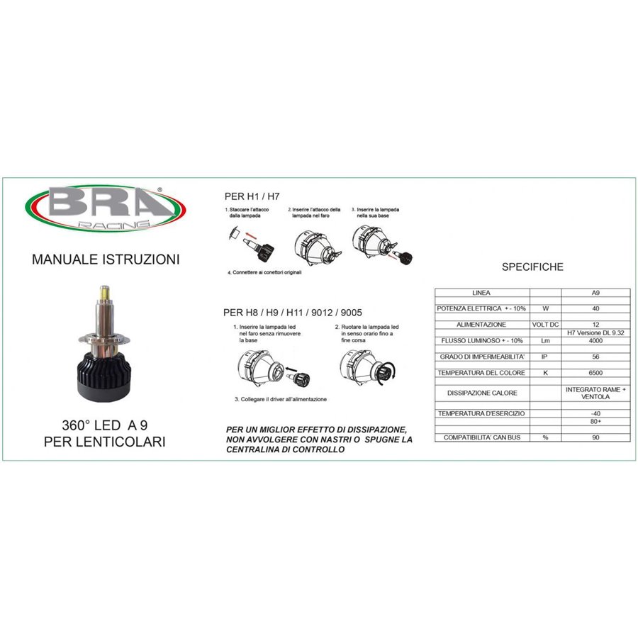 Lampadine led Cree 360° HB3 12V 35W