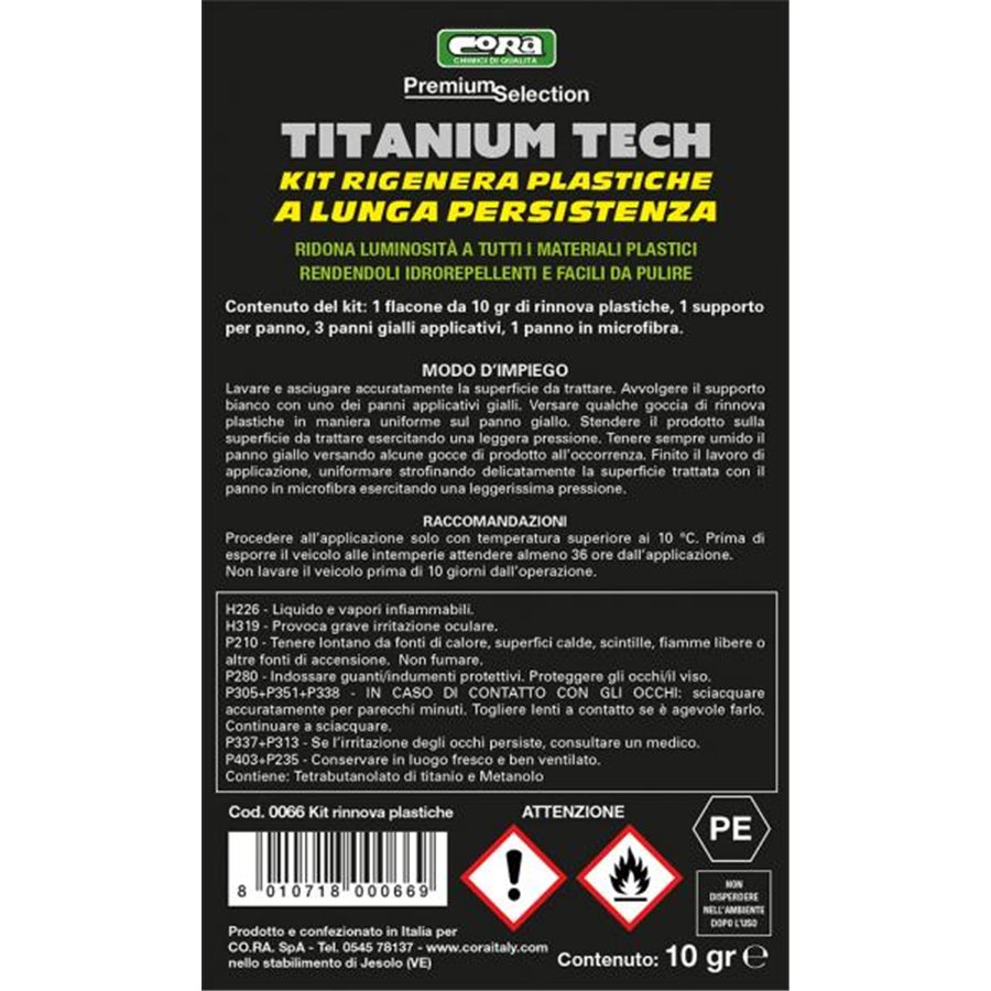 Kit rigenera plastiche a lunga persistenza Titanium Tech